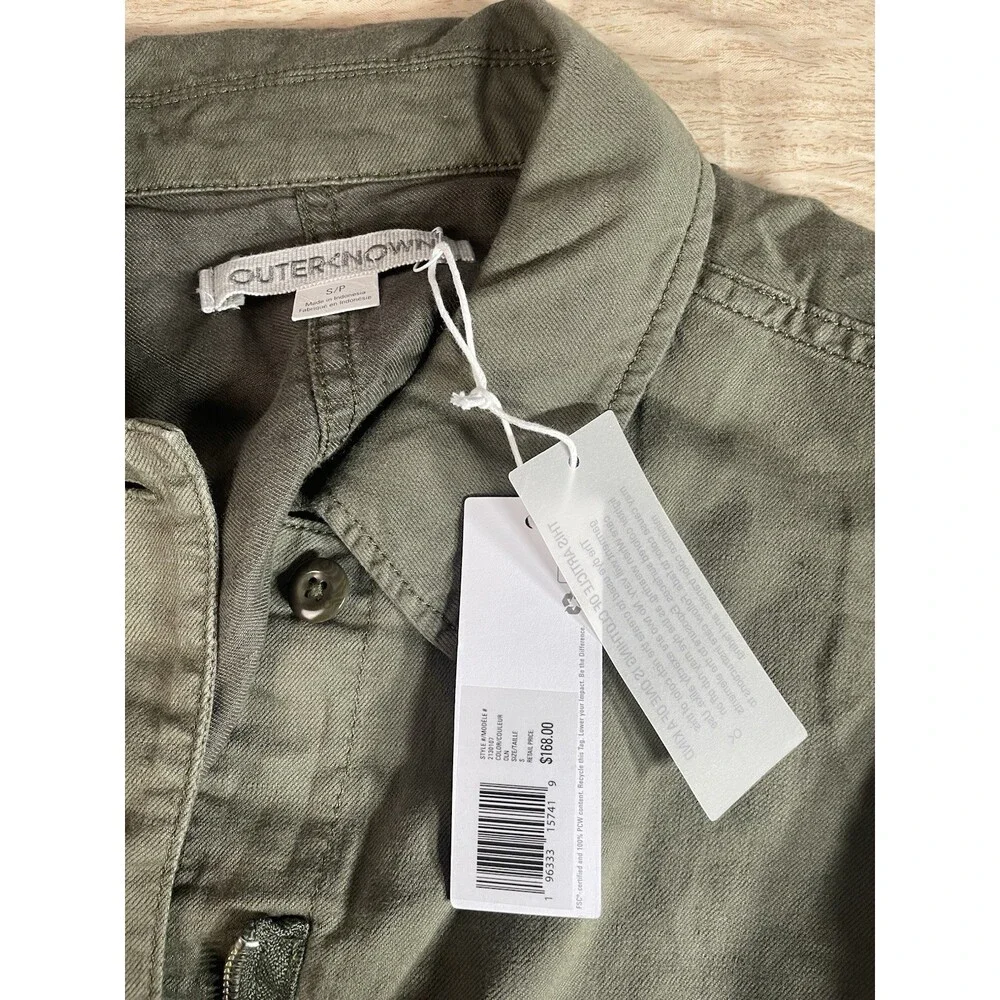 NEW Outerknown Women's Station Suit Shortall Olive Night Small | Sustainable - Picture 3 of 4